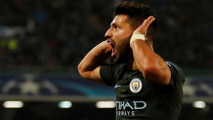 Aguero has scored 13 times in 2018 to take him within two league goals of Kane